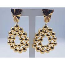 Brinco bolinhas banhado a ouro 18k Brinco bolinhas banhado a ouro 18k