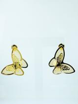 Brinco borboleta 3D banhado a ouro 18k