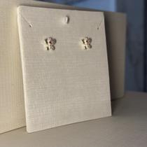 Brinco borboleta c rosa prata 925