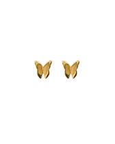 Brinco borboleta origami pequeno banhado a ouro 18k