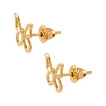 Brinco Borboleta Vazada Mini Ouro 18k 750 C/ Estojo e Certificado