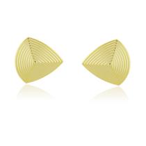 Brinco Brera Triangular Geométrico - Banho Ouro 18K Brinco Brera Triangular Geométrico - Banho Ouro 18K
