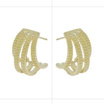 Brinco Bruna Semijóias Concha Folheado A Ouro