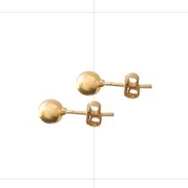 Brinco Bruna Semijoias Redondo Pequeno Folheado A Ouro