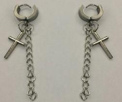 Brinco bts modelo cruz jungkook k-pop aço inox