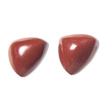 Brinco Button Trillion Jaspe Vermelho Prata 950 Reff BB5320