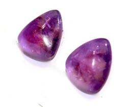 Brinco Button Trillion Pedra Ametista Prata 950 Reff BB6303