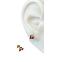 Brinco Cereja Style Zurick 08.4582 Banhado a ouro