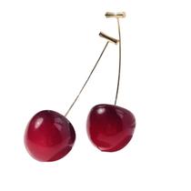 Brinco Cereja Vermelho Feminino Charme Cherry Resina Acessório Tendência Brinco Cereja Vermelho Feminino Charme Cherry Resina Acessório Tendência