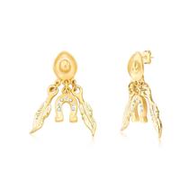 Brinco Chapéu com Penas e Ferradura Revestido em Ouro Brinco Chapéu com Penas e Ferradura Revestido em Ouro