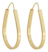 Brinco Chato Gota 24 Mm Em Ouro 18k 750 Dourado Brinco Chato Gota 24 Mm Em Ouro 18k 750 Dourado