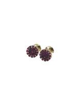 Brinco Chuveirinho 6 mm com 38 Rubis em Ouro 18k