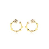 Brinco Circular Mini Folheado a Ouro