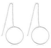 Brinco círculo pendente