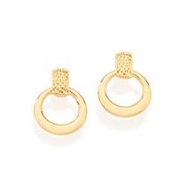 Brinco círculo vazado banhado a ouro 18k Cód. 52467700