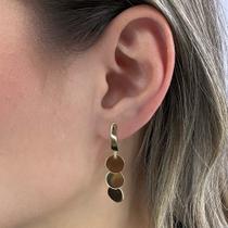 Brinco Círculos Lisos Banhado em Ouro 18k Brinco Círculos Lisos Banhado em Ouro 18k