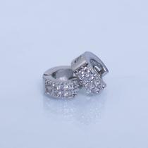 Brinco Click Argola Cravejado Zirconia Brinco Click Argola Cravejado Zirconia