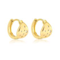 Brinco Click Com Pontos De Luz Folheado A Ouro Brinco Click Com Pontos De Luz Folheado A Ouro