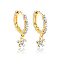 Brinco Click Florzinha Radhau Zircônia Folheado A Ouro Brinco Click Florzinha Radhau Zircônia Folheado A Ouro