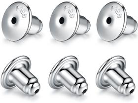 Brinco com fecho Catinee banhado a ouro branco 14 k, 6 unidades