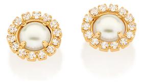 Brinco Com Formato Redondo Tenddo Pérola Si 524288