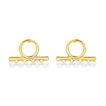 Brinco com mini Pérolas Semijoia Akasaki BC3981