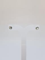 Brinco com pedra cravejada banhado a Prata Maribel