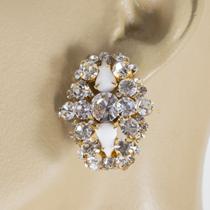 Brinco com strass para festa casamento formatura Brinco com strass para festa casamento formatura