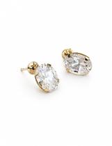 Brinco com Zircônia Ouro 18k - 0.60