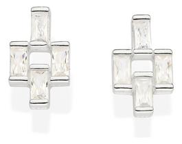 Brinco Composto Por 8 Zircônias Baguete De 820153