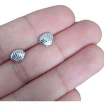 Brinco Concha Do Mar Moda Praia Dourado Folheado A Ouro 18k