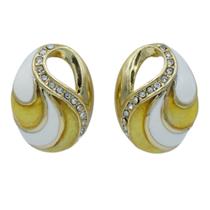 Brinco Concha Strass Elegante Semijoia Akasaki BC1871