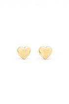 Brinco Coração 7 mm Ouro 18k - 1.06