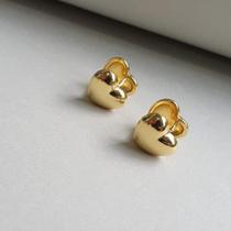 Brinco Coração Duplo Click G - Banhado em ouro 18k Brinco Coração Duplo Click G - Banhado em ouro 18k