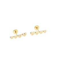 Brinco Coração Ear Cuff Folheado a Ouro para Bebês e Crianças Brinco Coração Ear Cuff Folheado a Ouro para Bebês e Crianças
