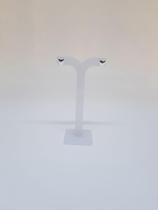 Brinco coração liso grande banhado a Prata Maribel