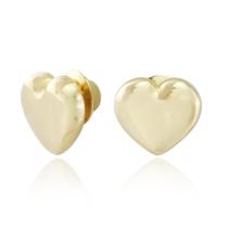 Brinco Coração Polido 1Cm Em Ouro 18K