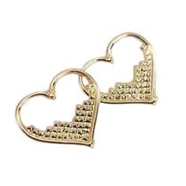 Brinco Coração Vazado Com Meio Preenchido Folheado A Ouro 18K Antialérgico - BSPRI26