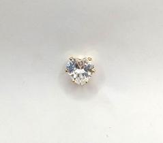 Brinco Coração Zircônia Cristal Pequeno Banhado em Ouro 18K Brinco Coração Zircônia Cristal Pequeno Banhado em Ouro 18K