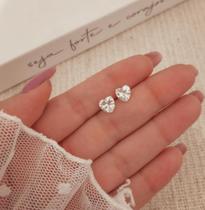 Brinco Coração Zircônia G Brinco Coração Zircônia G