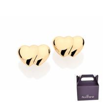 Brinco Corações Lisos Sobrepostos Rommanel 523611 Brinco Corações Lisos Sobrepostos Rommanel 523611