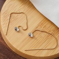 Brinco Corrente Castelhanos Semijóia Banhado Ouro Tendência