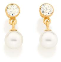 Brinco Cristal Composta Por Pérola Rommanel 523951