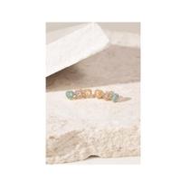 Brinco Cristal Topázio Azul Ametista Morganita Earcuff 3 Cor