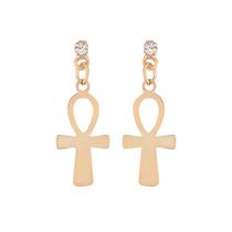 Brinco Cruz Ansata Egipcia da Vida Eterna 17mm - Sunshine Cristais