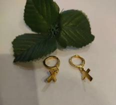 Brinco Cruz Argola Masculino Feminino