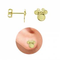 Brinco Da Minnie PRI Style Folheado A Ouro 18K Antialérgico