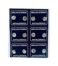 Brinco De Aço Inox Kit Com 6 Pares (12 Unidades) 6Mm Brinco De Aço Inox Kit Com 6 Pares (12 Unidades) 6Mm