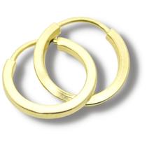 Brinco de Argola 8,5mm Masculino ou Feminino Ouro 18k BX001 Brinco de Argola 8,5mm Masculino ou Feminino Ouro 18k BX001