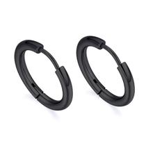 Brinco de argola Aço Inox 10mm 12mm 14mm 16mm 18mm 20mm Masculino Feminino Articulada 1 par